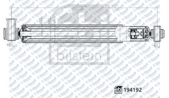 FEBI 194192 Arka Amortisor Gazli Transit V184 Pick Up 00>06